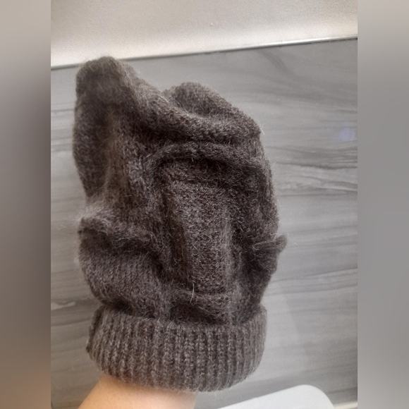 Fratelli Talli - Womens Mohair/Wool Hat/Toque - Dark Gray - O/S - Picture 2 of 8